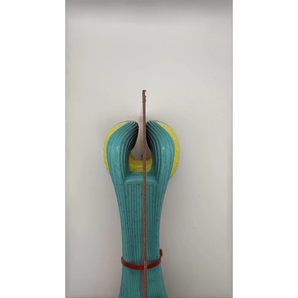KONG Rerun Whoosh Bone Dog Toy M/L Treat Holding Fetch Teal Yellow PRW12